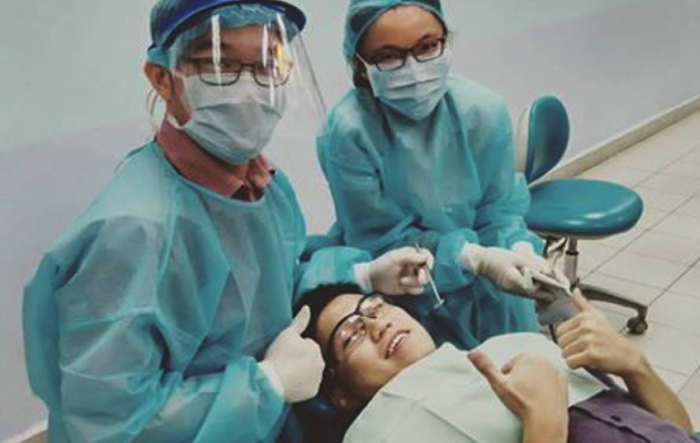 Bird’s eye view of a dental chair