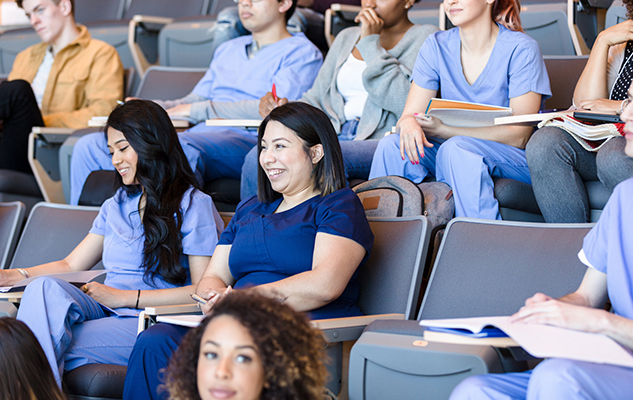 A classroom full of PSW students